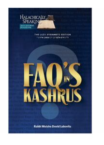 FAQ'S IN KASHRUS